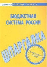 Шпаргалка Бюджетная система России - 2010