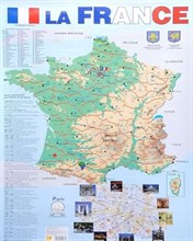 Вакс Э. - Карта ФРАНЦИИ на французском языке (58 х 87см)
