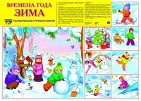 Демонстрационный плакат А2 Времена года Зима - 2018
