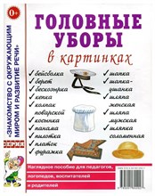 Головные уборы в картинках Наглядное пособие для педагогов логопедов воспитателей А4 - 2024 1309644 - Р