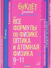 Все формулы по физике. 9-11 классы. Оптика и атомная физика